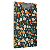 Niedliche Pilze Blätter Hütte Kerndesign Klemmbrett (Rechts)