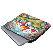 Niedliche Pilze Blätter Hütte Kerndesign Laptopschutzhülle (Vorne Knopf)