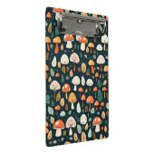 Niedliche Pilze Blätter Hütte Kerndesign Mini Klemmbrett (Schrägansicht)