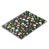 Niedliche Pilze Blätter Hütte Kerndesign Notizblock (Linke Seite)