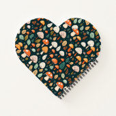 Niedliche Pilze Blätter Hütte Kerndesign Notizblock (Rückseite)