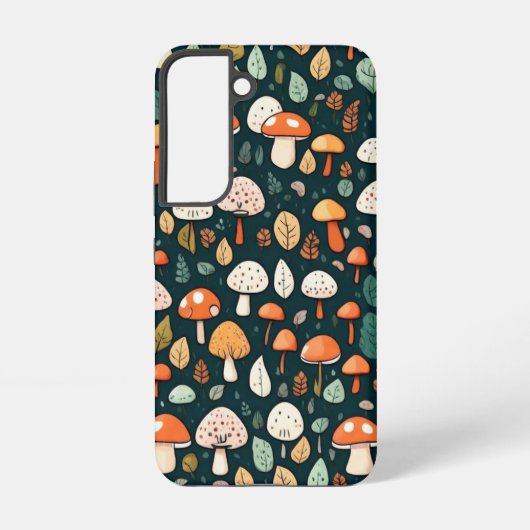 Niedliche Pilze Blätter Hütte Kerndesign Samsung Galaxy Hülle (Rückseite)