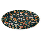 Niedliche Pilze Blätter Hütte Kerndesign Schneidebrett (Ecke)