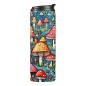 Niedliche Pilze Blätter Hütte Kerndesign Thermosbecher (Nach links gedreht)