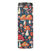 Niedliche Pilze Blätter Hütte Kerndesign Thermosbecher (Rückseite)