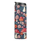 Niedliche Pilze Blätter Hütte Kerndesign Thermosbecher (Nach rechts gedreht)