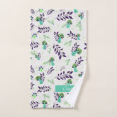 Niedliche Pilze für Mädchen und Individuelle Name  Badhandtuch Set (Handtuch)