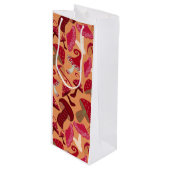 Niedliche Pilze Geschenktüte Für Weinflaschen (Vorderseite Schrägansicht)