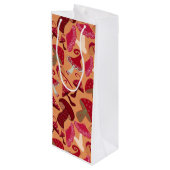 Niedliche Pilze Geschenktüte Für Weinflaschen (Rückseite Schrägansicht)