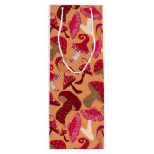 Niedliche Pilze Geschenktüte Für Weinflaschen (Rückseite)