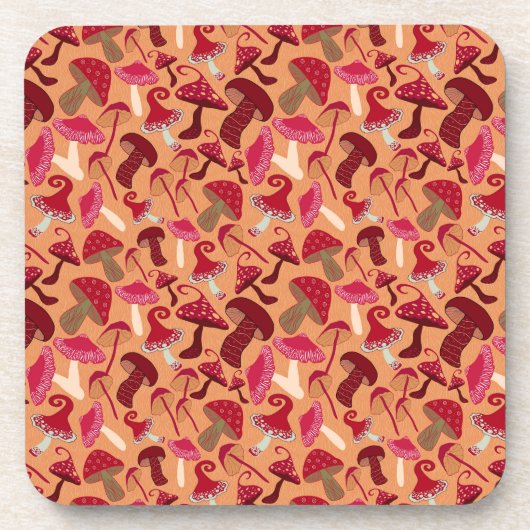 Niedliche Pilze Getränkeuntersetzer (Vorderseite)