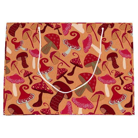 Niedliche Pilze Große Geschenktüte (Vorderseite)