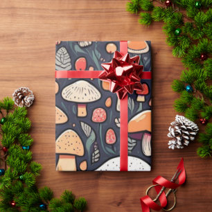 Niedliche Pilze Hütte Kernmuster Wrapping Papier Geschenkpapier