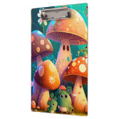 Niedliche Pilze im Spiral-Notebook Klemmbrett (Links)