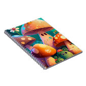 Niedliche Pilze im Spiral-Notebook Notizblock (Rechte Seite)