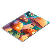 Niedliche Pilze im Spiral-Notebook Notizblock (Linke Seite)