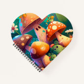 Niedliche Pilze im Spiral-Notebook Notizblock (Vorderseite)