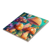 Niedliche Pilze im Wald Fliese (Seite)