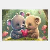 Niedliche Pilze im Wald Geschenkpapier Set (Vorderseite 3)