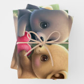 Niedliche Pilze im Wald Geschenkpapier Set (Beispiel)