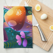 Niedliche Pilze im Wald Geschirrtuch (Viertel Falte)