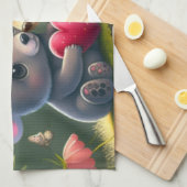 Niedliche Pilze im Wald Geschirrtuch (Viertel Falte)