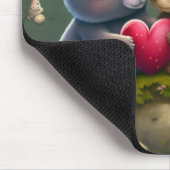 Niedliche Pilze im Wald Mousepad (Ecke)