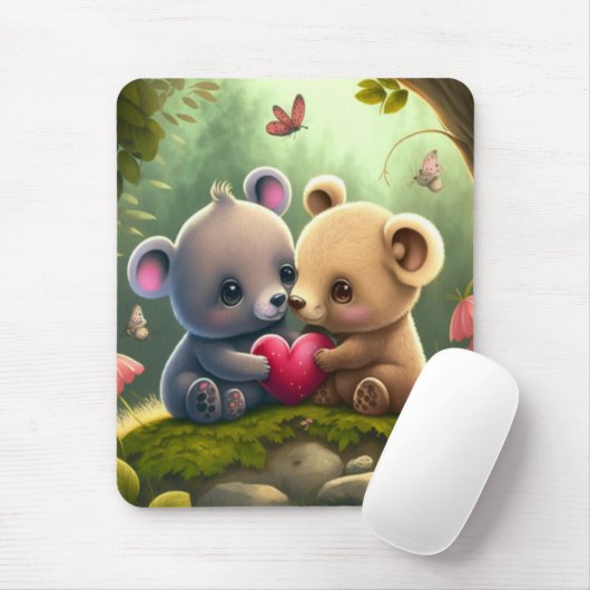 Niedliche Pilze im Wald Mousepad (Mit Mouse)