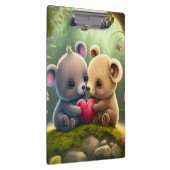 Niedliche Pilze in der Waldwand Klemmbrett (Rechts)