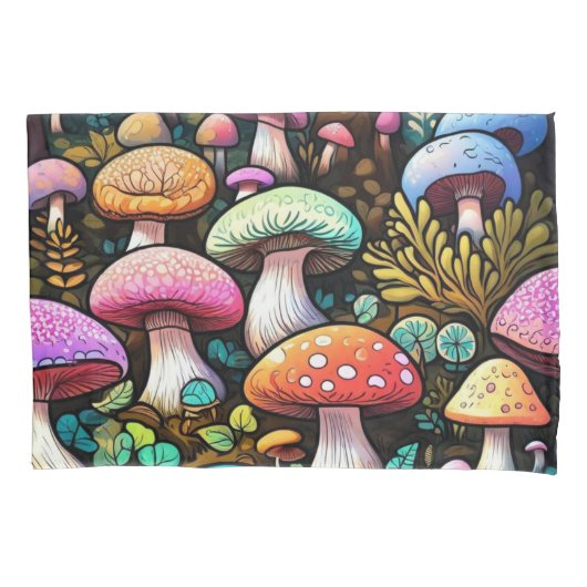 Niedliche Pilze Kissenbezug (Vorderseite)