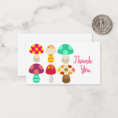 Niedliche Pilze Mitteilungskarte (Vorderseite/Rückseite Beispiel)