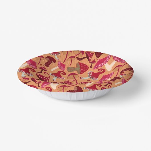 Niedliche Pilze Pappteller (Gewinkelt)