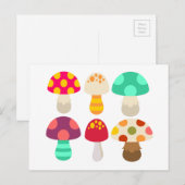 Niedliche Pilze Postkarte (Vorne/Hinten)