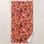 Niedliche Pilze Strandtuch (Vorderseite)