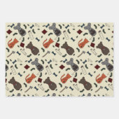 Niedliche Pilze und Bären, Igel, Maus Winter Geschenkpapier Set (Vorderseite 2)