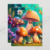 Niedliche Pilze und Blume Bugs Grünbuch (Vorne/Hinten)