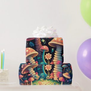 niedliche Pilzkernpapier Geschenkpapier