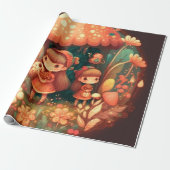 niedliche Pilzkernpapier Geschenkpapier (Ungerollt)