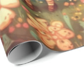 niedliche Pilzkernpapier Geschenkpapier (Rolleneckpunkt)