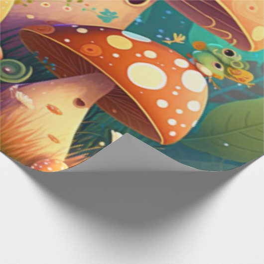 niedliche Pilzkernpapier Geschenkpapier (Ecke)