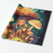 niedliche Pilzkernpapier Geschenkpapier (Ungerollt)