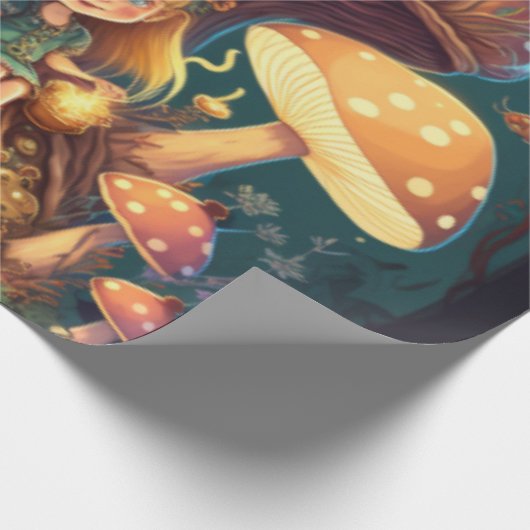 niedliche Pilzkernpapier Geschenkpapier (Ecke)