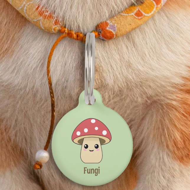 Niedliche Pilzmarke Haustiermarke (Cute Mushroom Pet Tag)