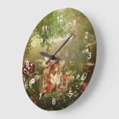 Niedliche Pilzmühle im Wald Große Wanduhr (Winkel)