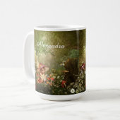 Niedliche Pilzmühle im Wald Kaffeetasse (Vorderseite Links)