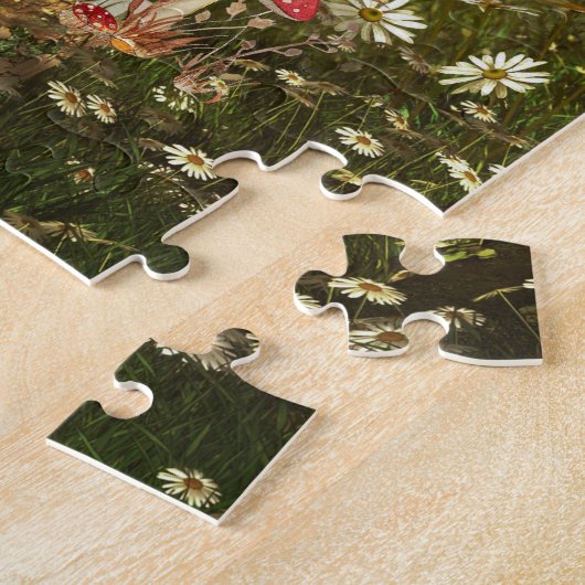 Niedliche Pilzmühle im Wald Puzzle (Seite)