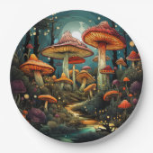 Niedliche Pilzpapierplatte Pappteller (Vorderseite)