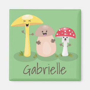 Niedliche Pilzpilze und Toadstools Cartoon Magnet