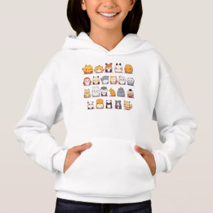 Niedliche Pilztiere Japanisch Anime Chibi Art Hoodie