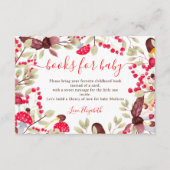 Niedliche Pilzwaldbücher für Babyduschen Begleitkarte (Vorderseite)